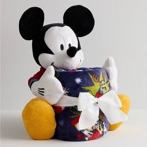 NWT Disney Mickey Mouse Plush with throw blanket